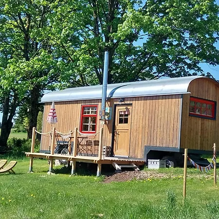 Benno Der Wagen - Kreativ Gestaltetes Tiny House Am Waldrand Nahezu Alleinlage Rennsteig Gruenes Band Pur Hund Willkommen Holiday home Tettau